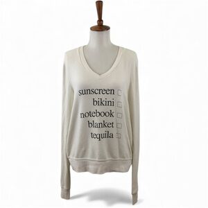 Wildfox Weekend Trip Dolls‎ Kill V-Neck Long Sleeve Jumper